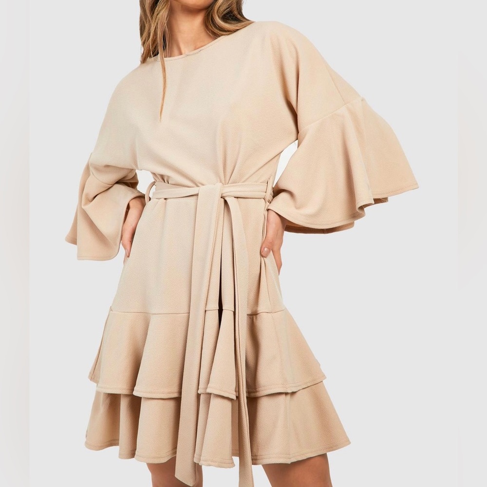 Stone Belted Skater Dress